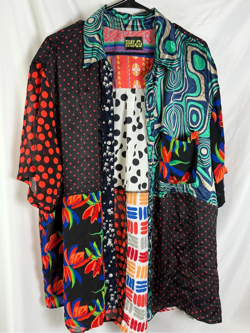 Swag By Sia Multicolor Patchwork Button-Down Shirt